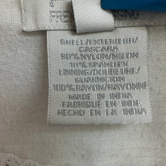 FDJ French Dressing Lace Lined Blouse Medium White Fairy Cottagecore Coquette - Picture 8 of 9